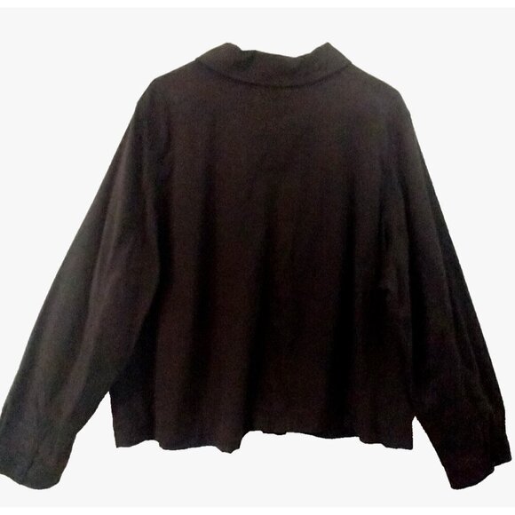 EVRI Womens Plus Cropped Canvas Utility Jacket Boxy Pockets Black - 2X NWT - Picture 8 of 11